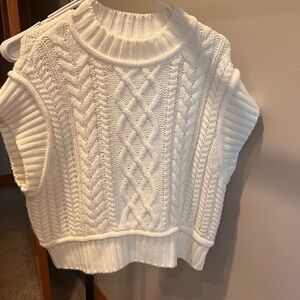 Marled Cream Cable Knit Sweater